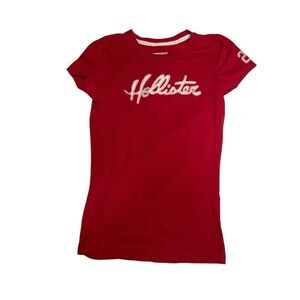 Women's Sz L Hollister Y2K Red Short Sleeve T-Shirt